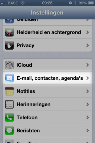 email instellen iphone instellingen