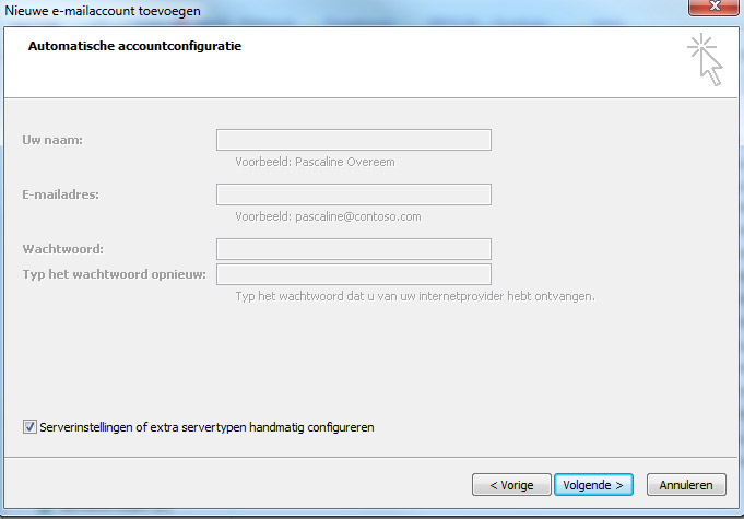 email instellen outlook accountconfiguratie